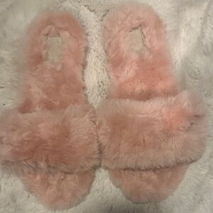 Ugg Cozy Pink Fuzzy Women's Slippers
